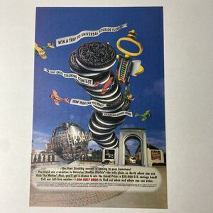 1997 Oreo Cookie Stacking Contest Print Ad Poster Universal Studios Wall Art